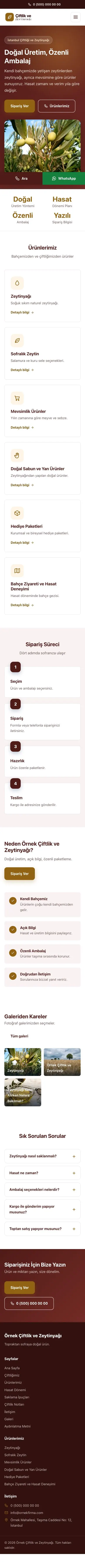 Klasik Bordo Turuncu – Tarım ve Zeytinyağı Web Sitesi mobil görünümü