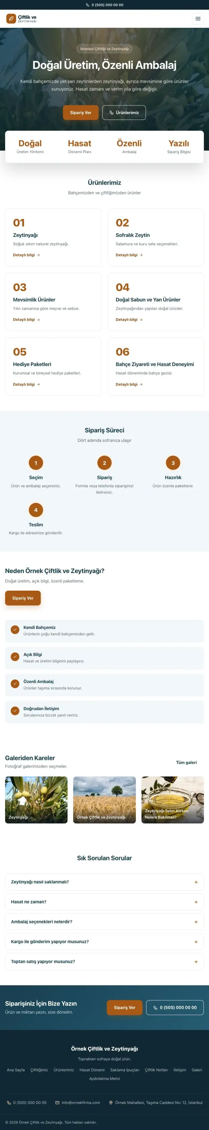 Merkez Mavi Turuncu – Tarım ve Zeytinyağı Web Sitesi tablet görünümü