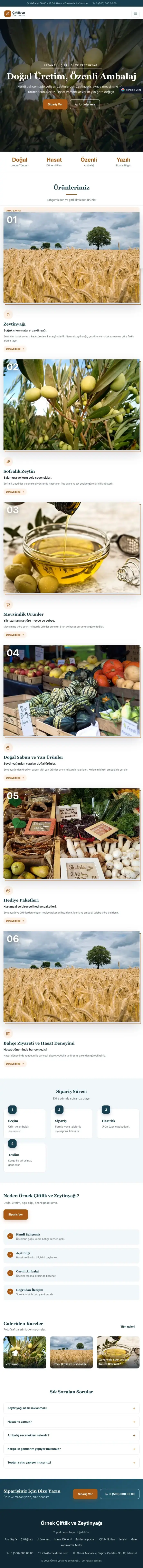 Zigzag Mavi Turuncu – Tarım ve Zeytinyağı Web Sitesi tablet görünümü