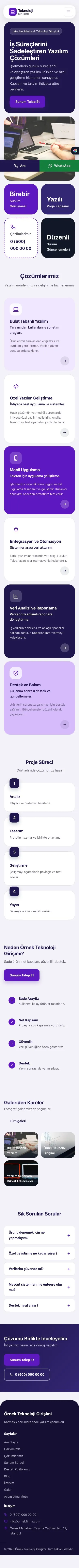 Mozaik Lacivert Mor – Teknoloji ve Girişim Web Sitesi mobil görünümü