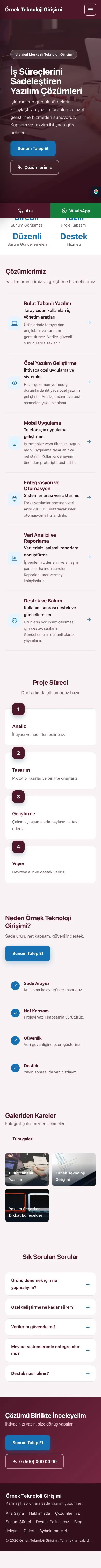 Sol Menü Bordo Mavi – Teknoloji ve Girişim Web Sitesi mobil görünümü