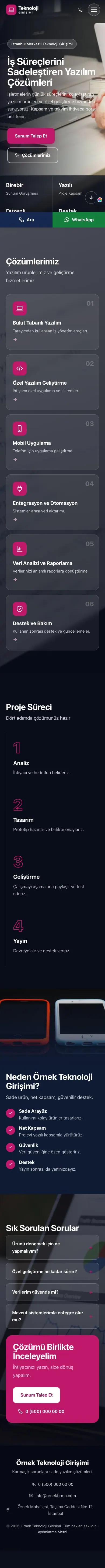 Tam Ekran Mavi Pembe – Teknoloji ve Girişim Web Sitesi mobil görünümü