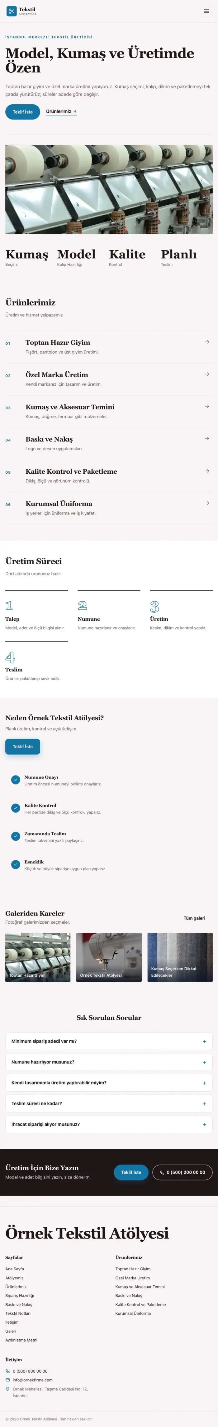 Editoryal Bordo Mavi – Tekstil Web Sitesi tablet görünümü