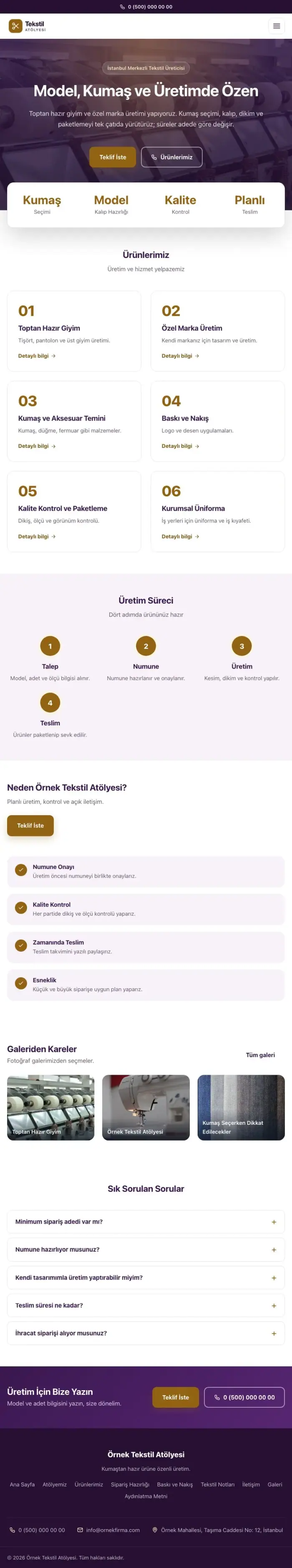 Merkez Mor Turuncu – Tekstil Web Sitesi tablet görünümü