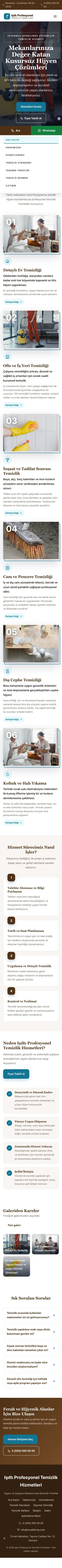 Zigzag Kahve Turkuaz – Temizlik Web Sitesi mobil görünümü