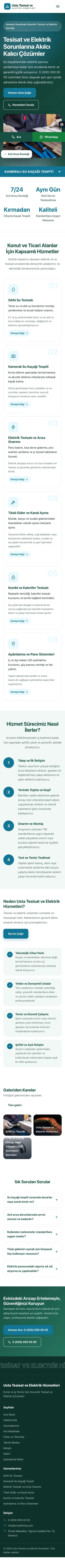 Hareketli Petrol Turkuaz – Tesisat ve Elektrik Web Sitesi mobil görünümü