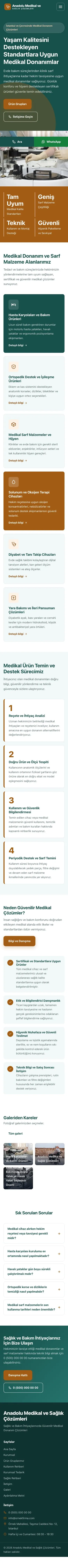 Blok Petrol Turuncu – Tıbbi Cihaz ve Medikal Web Sitesi mobil görünümü