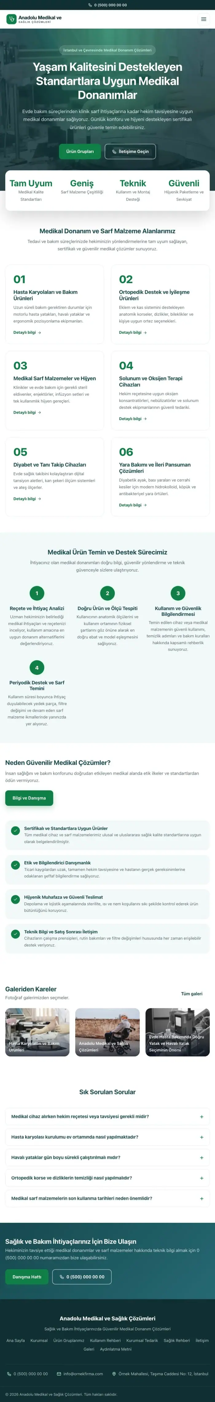 Merkez Petrol Yeşil – Tıbbi Cihaz ve Medikal Web Sitesi tablet görünümü