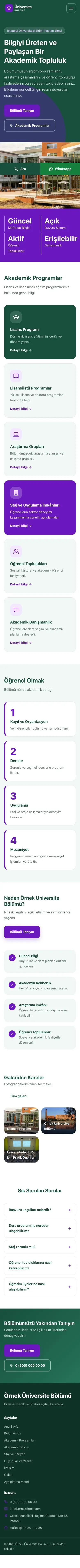 Blok Petrol Mor – Üniversite Birimi Web Sitesi mobil görünümü