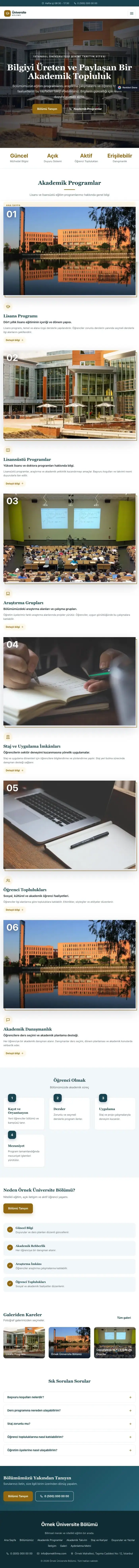 Zigzag Petrol Amber – Üniversite Birimi Web Sitesi tablet görünümü