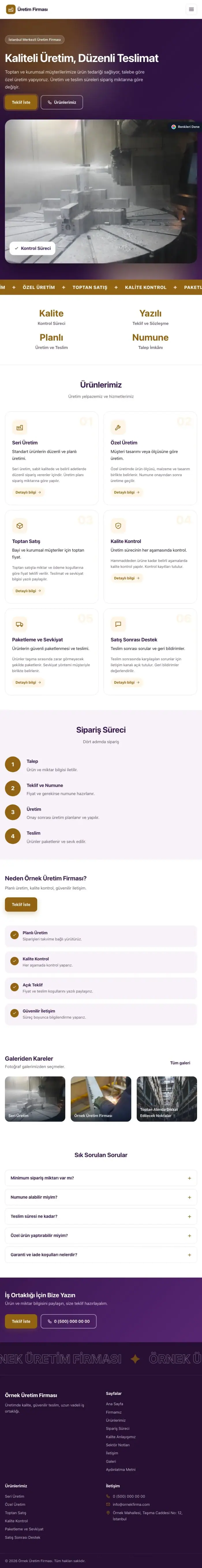 Hareketli Mor Turuncu – Üretici Firma Web Sitesi tablet görünümü