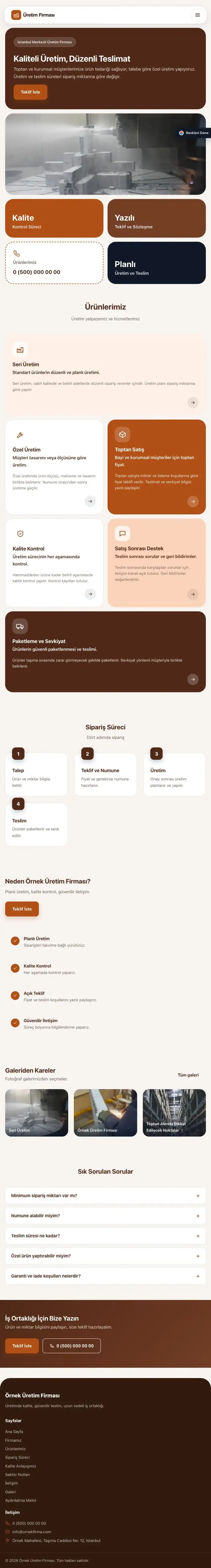 Mozaik Kahve Turuncu – Üretici Firma Web Sitesi tablet görünümü