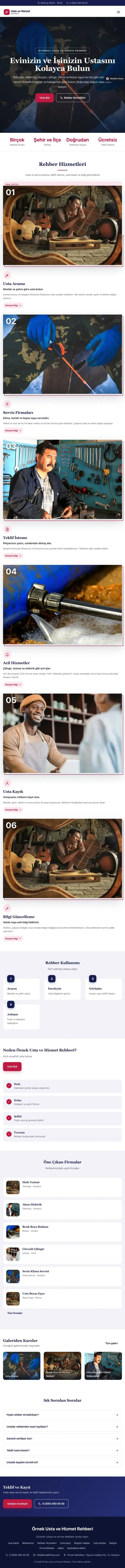 Zigzag Lacivert Kırmızı – Usta ve Hizmet Rehberi Web Sitesi tablet görünümü