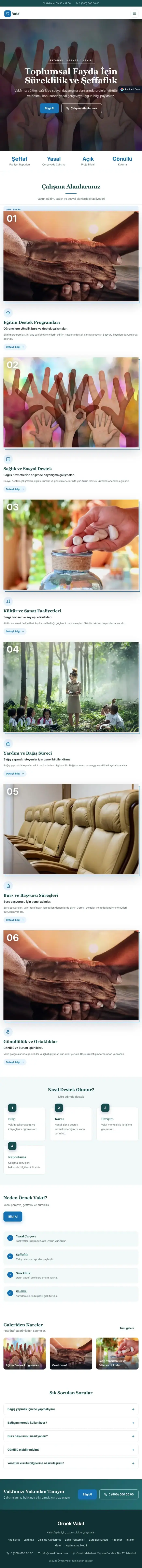 Zigzag Petrol Mavi – Vakıf Web Sitesi tablet görünümü