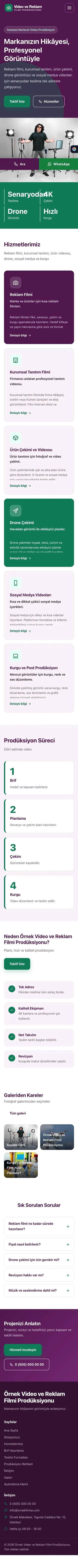 Blok Erik Turkuaz – Video ve Reklam Filmi Prodüksiyonu Web Sitesi mobil görünümü