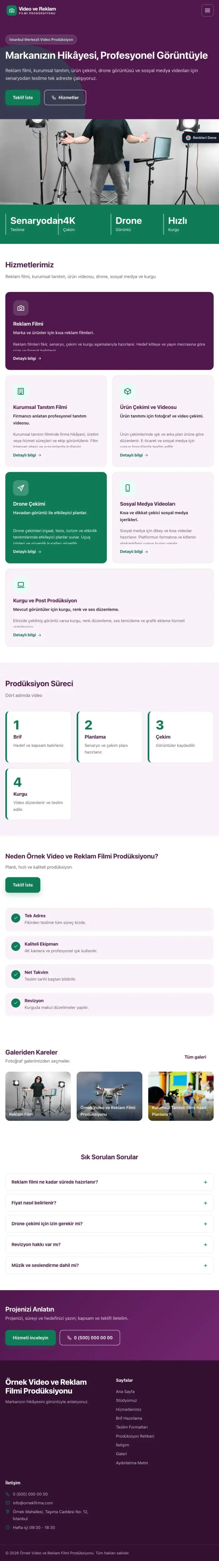Blok Erik Turkuaz – Video ve Reklam Filmi Prodüksiyonu Web Sitesi tablet görünümü