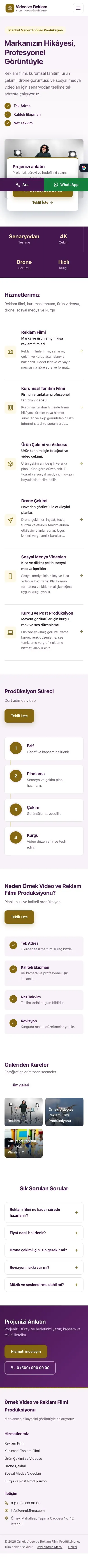 Bölünmüş Mor Amber – Video ve Reklam Filmi Prodüksiyonu Web Sitesi mobil görünümü