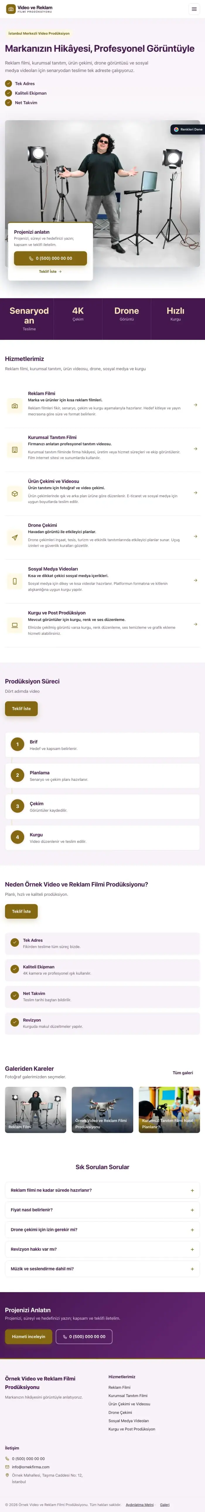 Bölünmüş Mor Amber – Video ve Reklam Filmi Prodüksiyonu Web Sitesi tablet görünümü