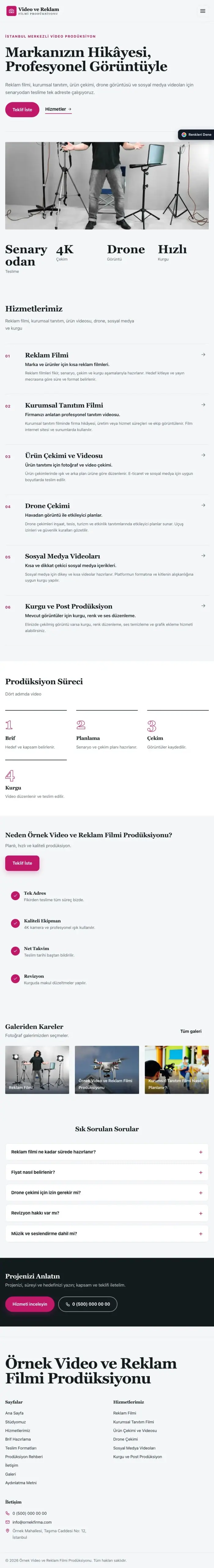 Dergi Editoryal Mavi Pembe – Video ve Reklam Filmi Prodüksiyonu Web Sitesi tablet görünümü