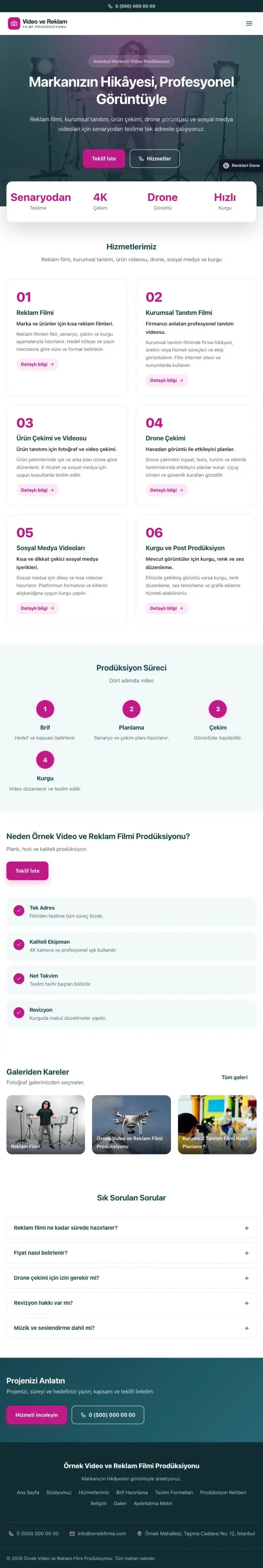 Merkez Petrol Pembe – Video ve Reklam Filmi Prodüksiyonu Web Sitesi tablet görünümü