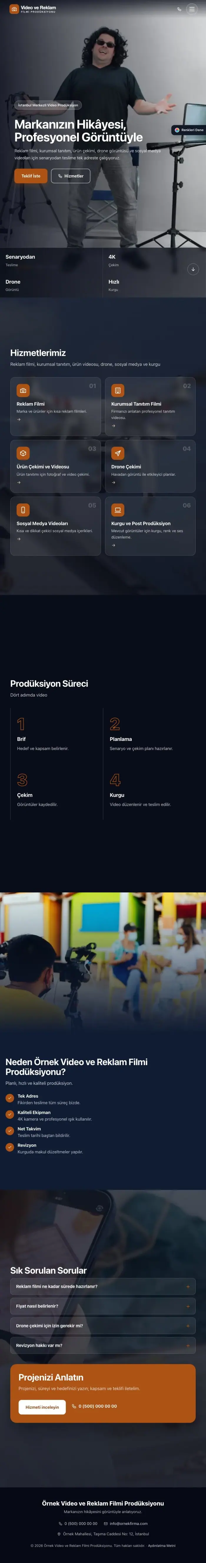 Tam Ekran Mavi Turuncu – Video ve Reklam Filmi Prodüksiyonu Web Sitesi tablet görünümü