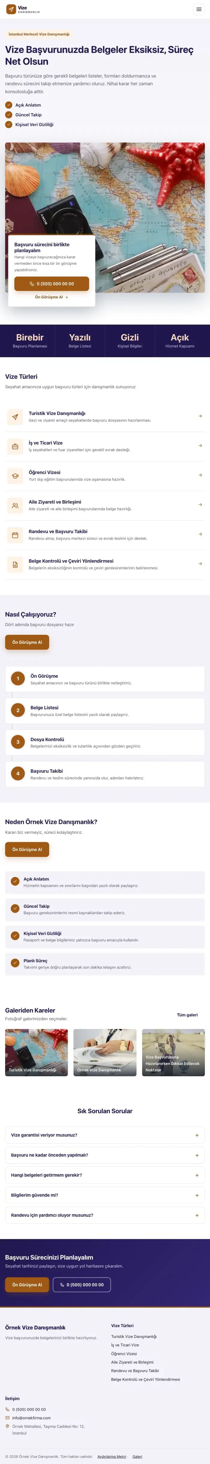 Bölünmüş Lacivert Turuncu – Vize Danışmanlığı Web Sitesi tablet görünümü