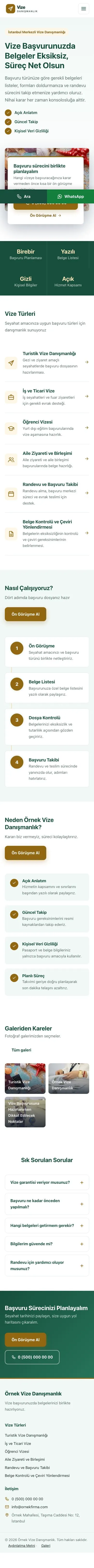 Bölünmüş Petrol Amber – Vize Danışmanlığı Web Sitesi mobil görünümü