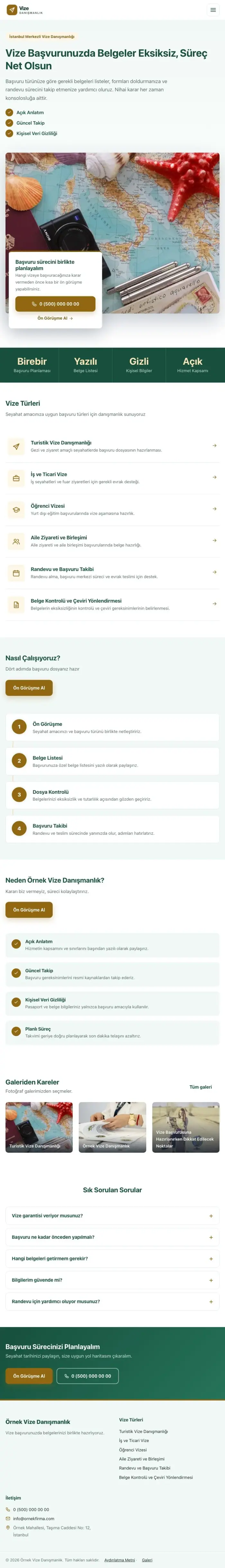 Bölünmüş Petrol Amber – Vize Danışmanlığı Web Sitesi tablet görünümü