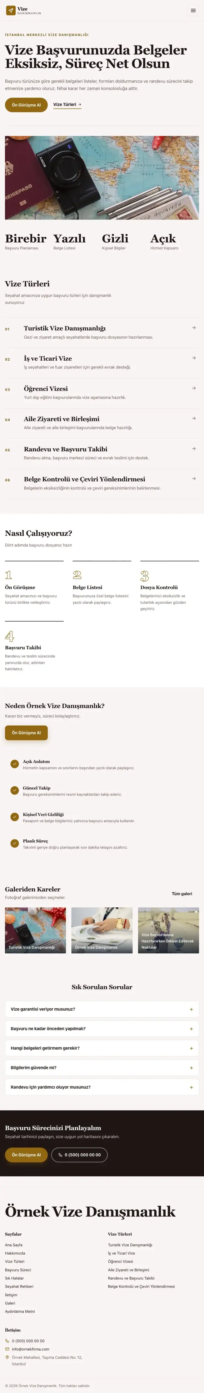Editoryal Bordo Amber – Vize Danışmanlığı Web Sitesi tablet görünümü