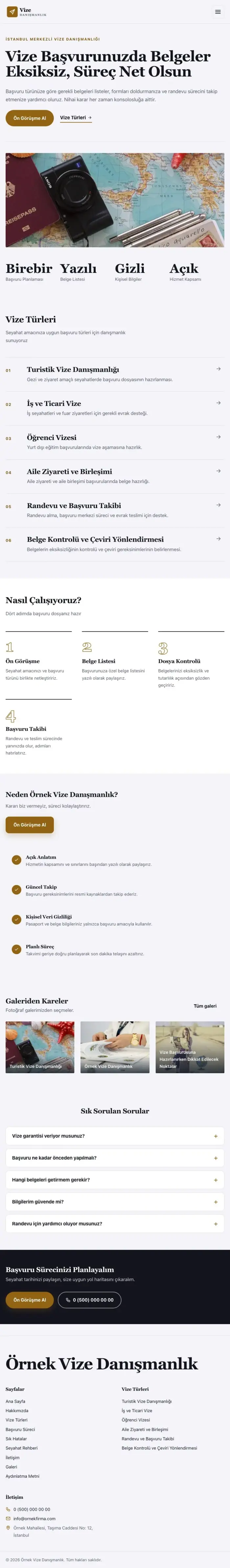 Editoryal Lacivert Turuncu – Vize Danışmanlığı Web Sitesi tablet görünümü
