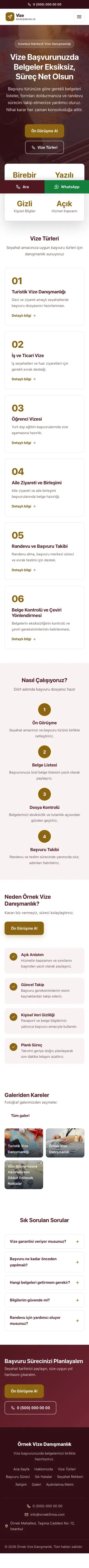 Merkez Bordo Amber – Vize Danışmanlığı Web Sitesi mobil görünümü