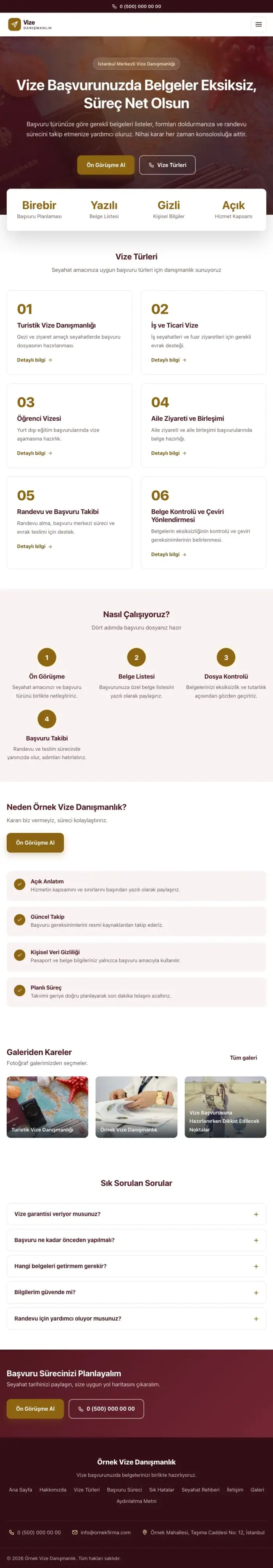 Merkez Bordo Amber – Vize Danışmanlığı Web Sitesi tablet görünümü