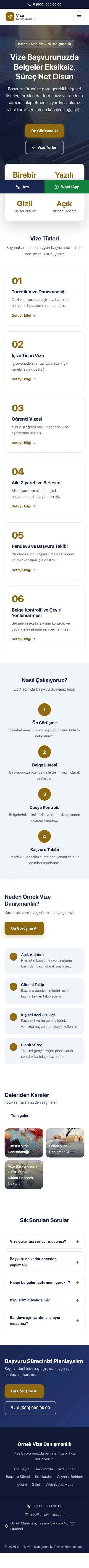 Merkez Lacivert Amber – Vize Danışmanlığı Web Sitesi mobil görünümü