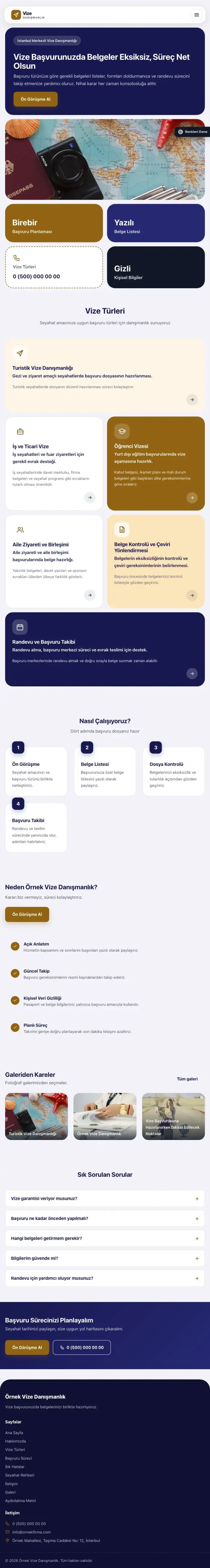 Mozaik Lacivert Turuncu – Vize Danışmanlığı Web Sitesi tablet görünümü