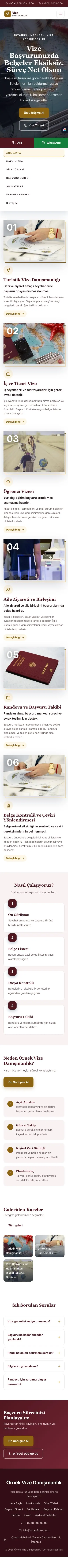 Zigzag Bordo Amber – Vize Danışmanlığı Web Sitesi mobil görünümü