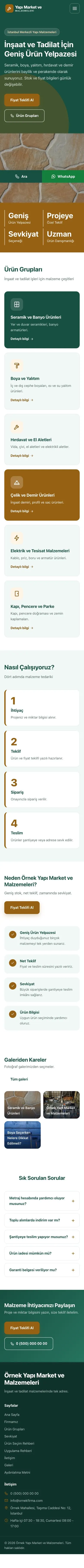 Blok Petrol Turuncu – Yapı Malzemeleri Web Sitesi mobil görünümü