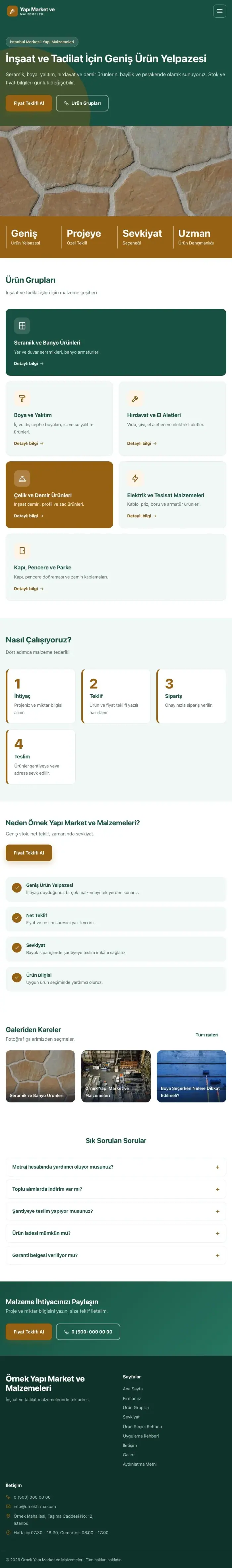 Blok Petrol Turuncu – Yapı Malzemeleri Web Sitesi tablet görünümü