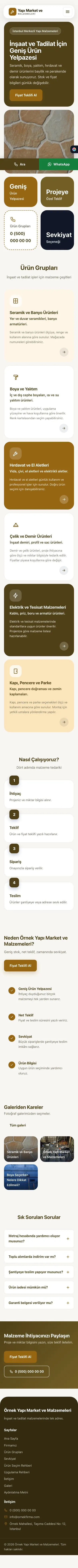 Mozaik Kahve Turuncu – Yapı Malzemeleri Web Sitesi mobil görünümü