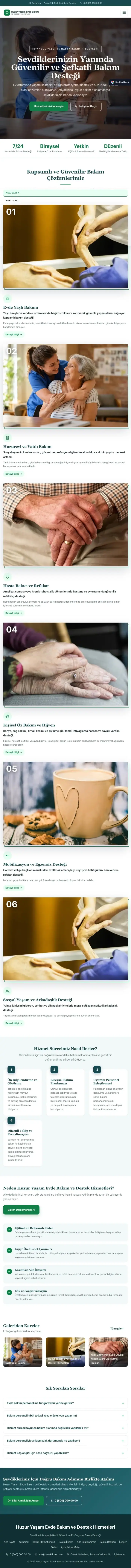 Zigzag Petrol Yeşil – Yaşlı ve Evde Bakım Web Sitesi tablet görünümü