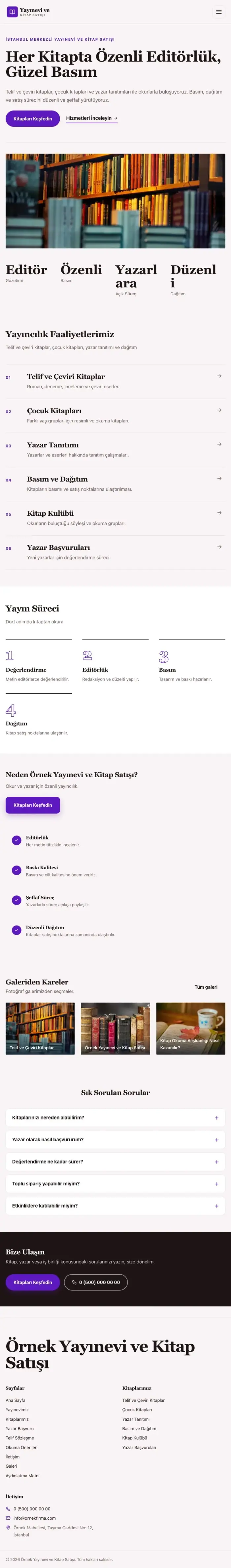 Dergi Editoryal Bordo Mor – Yayınevi ve Kitap Satışı Web Sitesi tablet görünümü