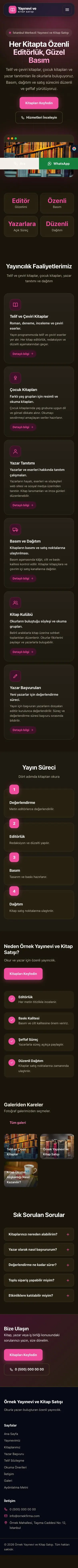 Koyu Modern Kahve Pembe – Yayınevi ve Kitap Satışı Web Sitesi mobil görünümü