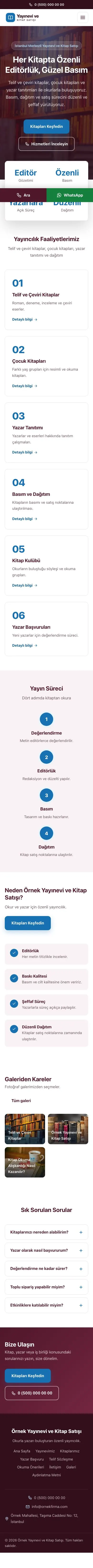 Merkez Bordo Mavi – Yayınevi ve Kitap Satışı Web Sitesi mobil görünümü