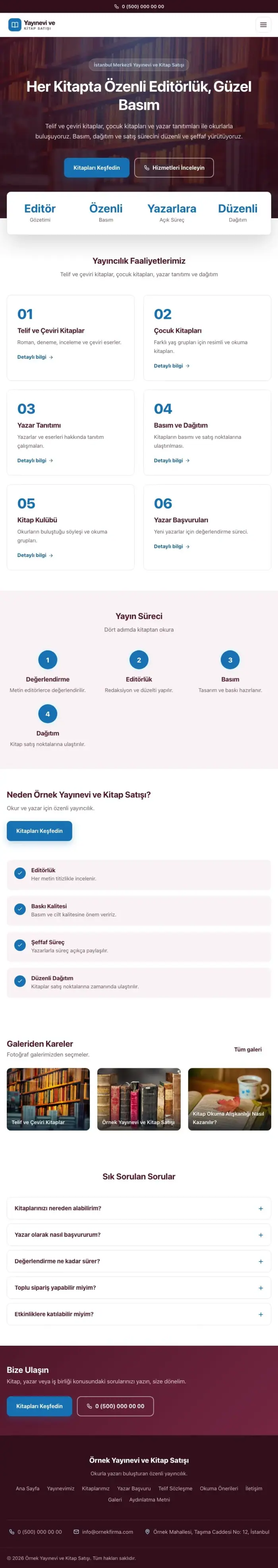 Merkez Bordo Mavi – Yayınevi ve Kitap Satışı Web Sitesi tablet görünümü