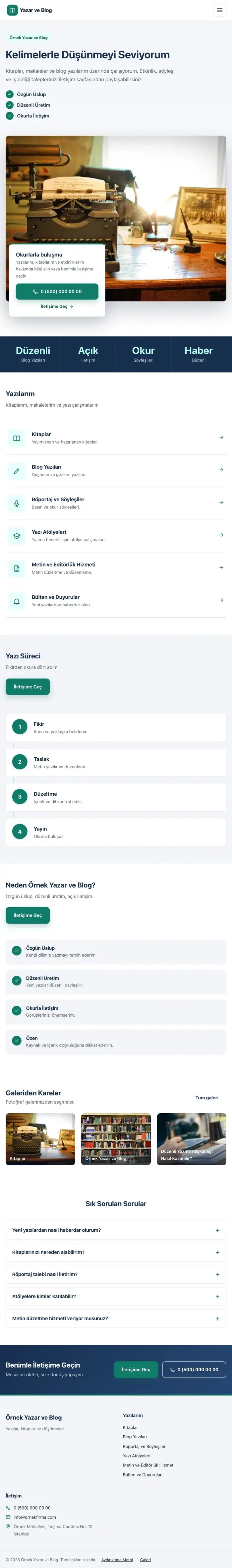 Bölünmüş Mavi Turkuaz – Yazar ve Blog Web Sitesi tablet görünümü
