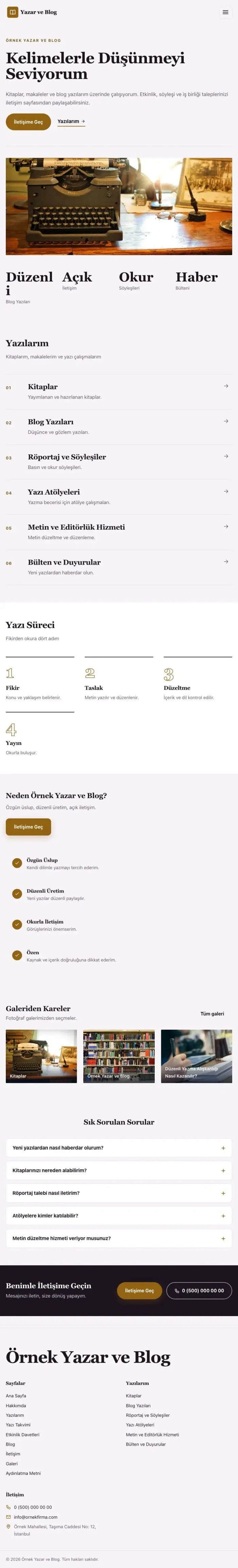 Editoryal Mor Turuncu – Yazar ve Blog Web Sitesi tablet görünümü