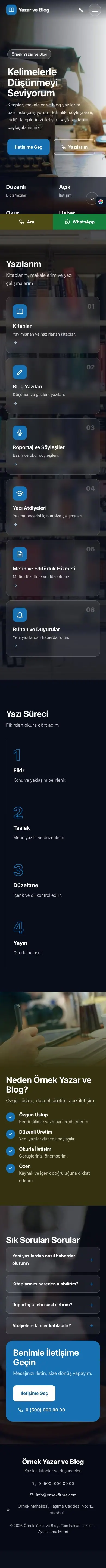Tam Ekran Zeytin Mavi – Yazar ve Blog Web Sitesi mobil görünümü