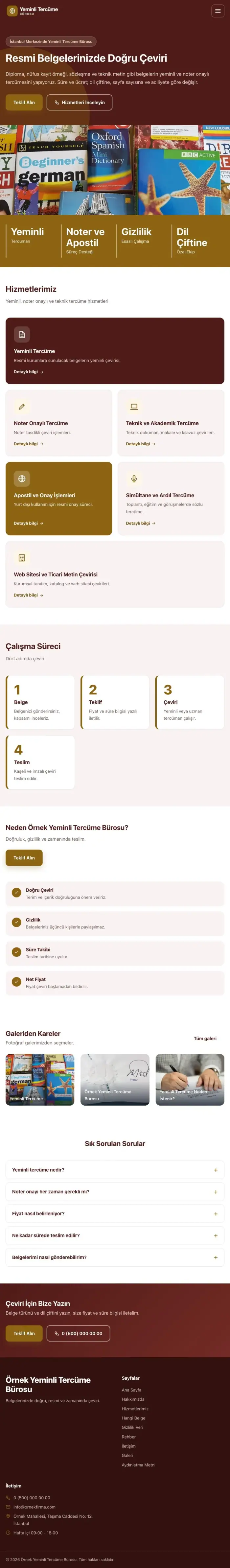 Blok Bordo Amber – Yeminli Tercüme Bürosu Web Sitesi tablet görünümü