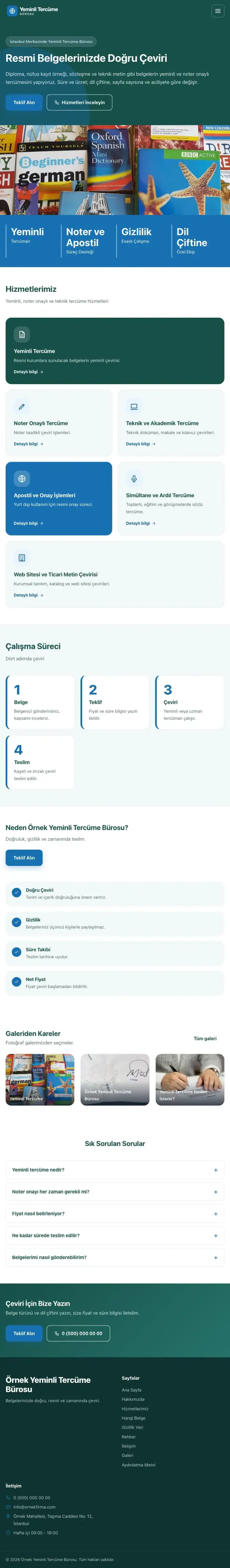 Blok Petrol Mavi – Yeminli Tercüme Bürosu Web Sitesi tablet görünümü
