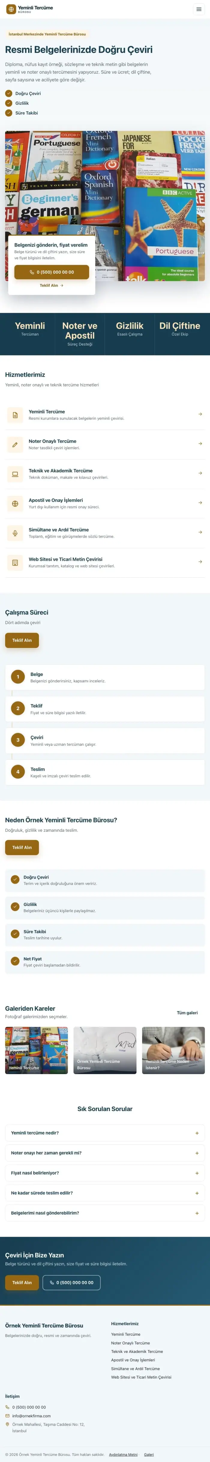 Bölünmüş Mavi Turuncu – Yeminli Tercüme Bürosu Web Sitesi tablet görünümü