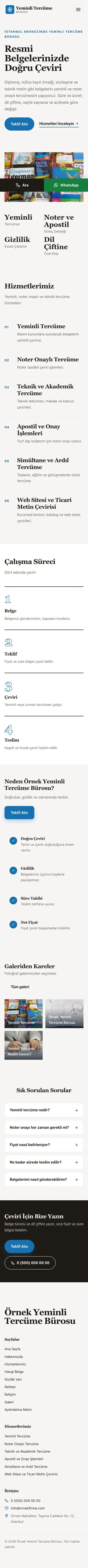 Dergi Editoryal Kahve Mavi – Yeminli Tercüme Bürosu Web Sitesi mobil görünümü